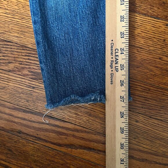 Levi's Women's 25 White Oak Cone Denim Raw Hem Slim Fit Blue Jeans - Picture 9 of 12